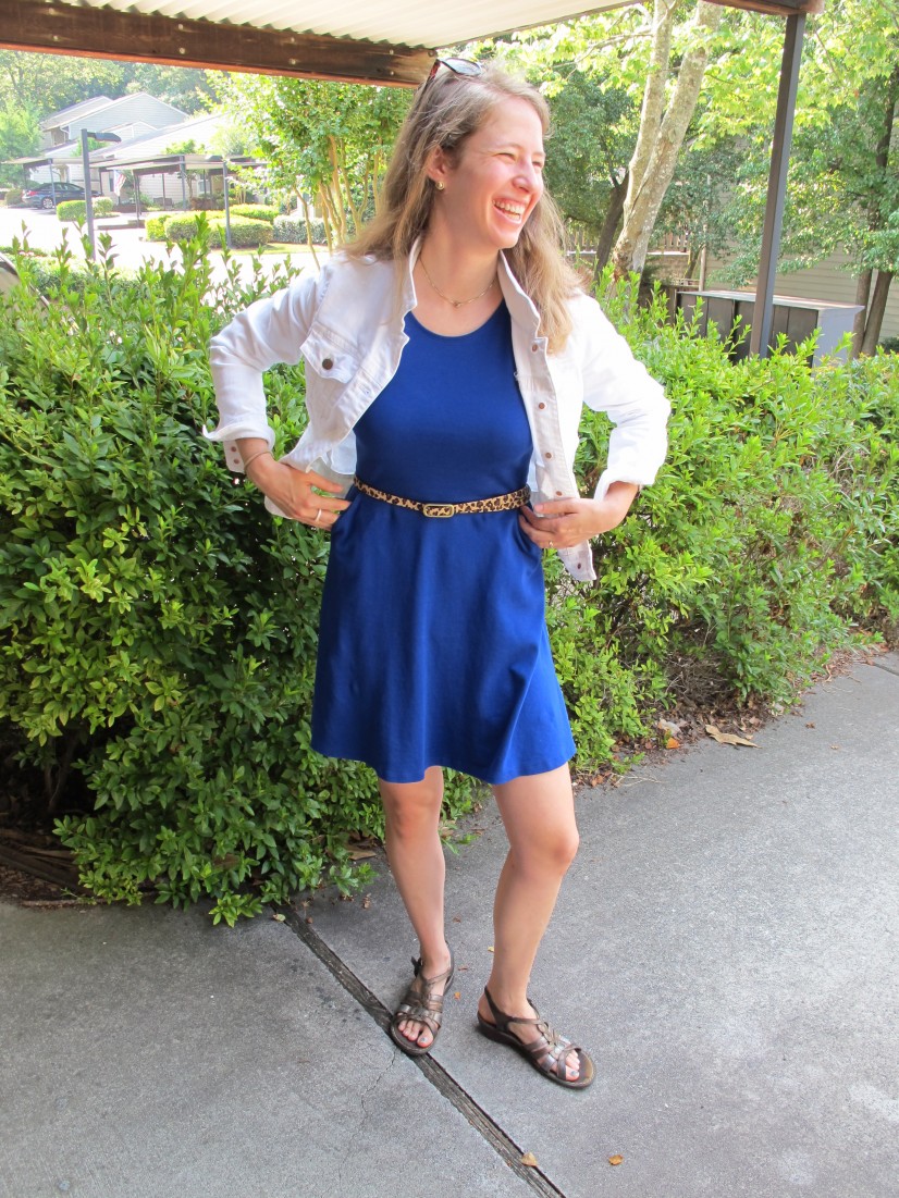 Cobalt blue dress and jacket sale