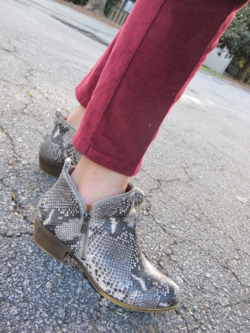 Lucky brand snakeskin sales booties